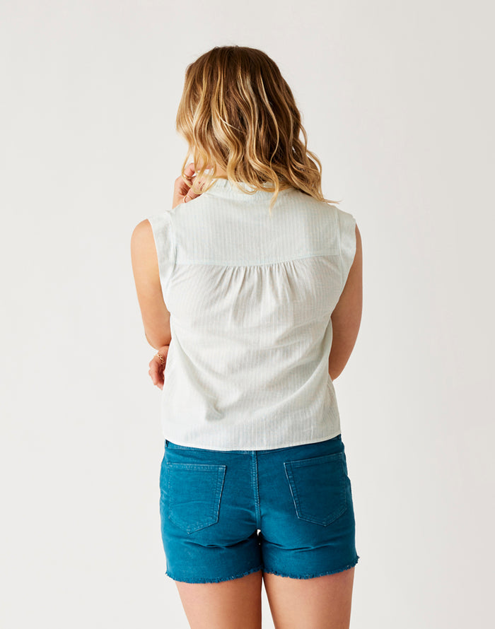 Reagan Top: Blue Wave - FINAL SALE