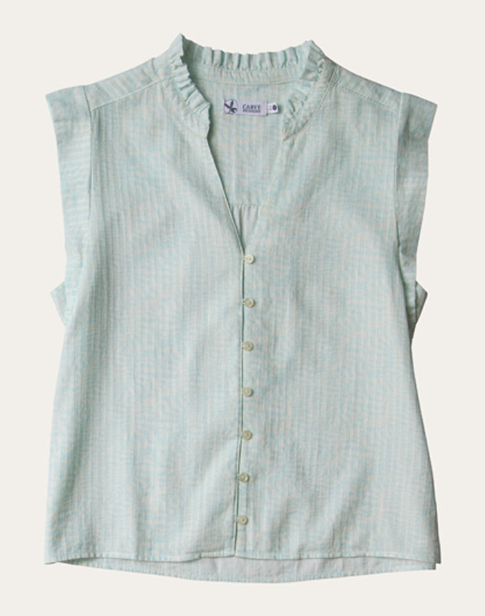 Reagan Top: Blue Wave - FINAL SALE