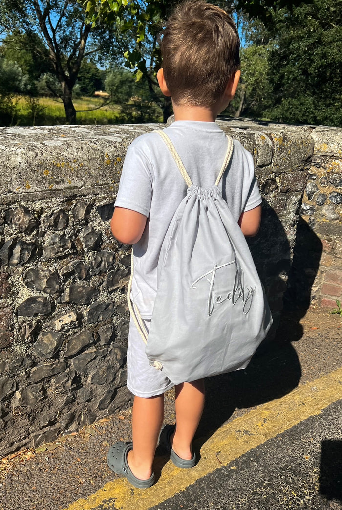 Red Canvas drawstring bag