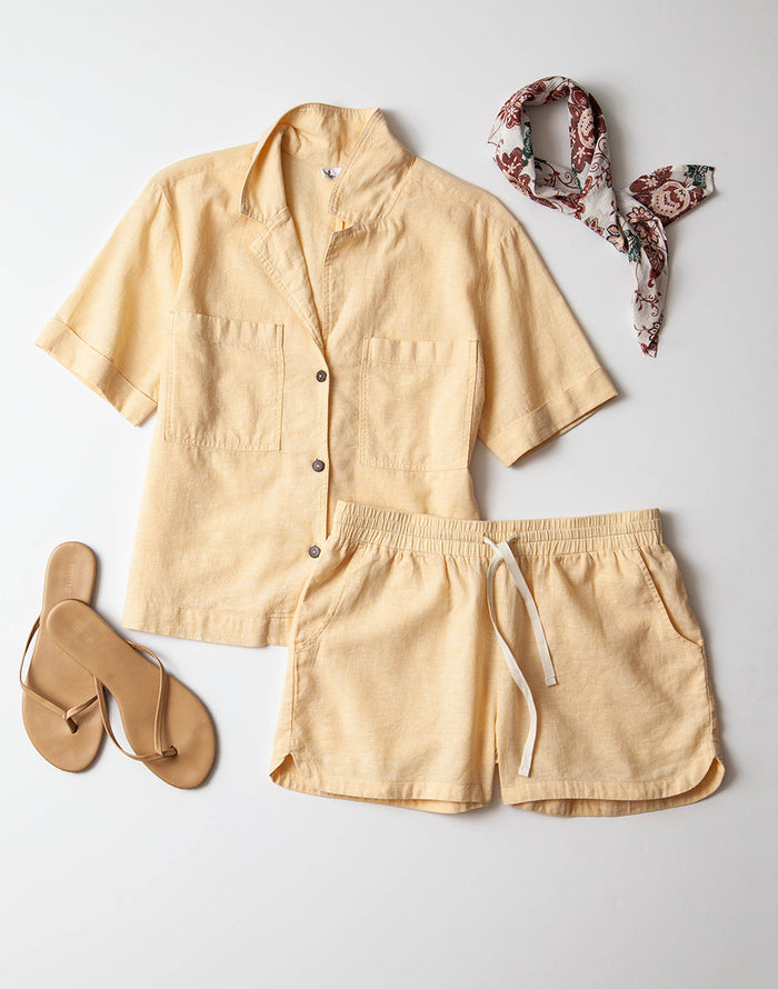 Rhett Linen Short: Honey Chambray - FINAL SALE