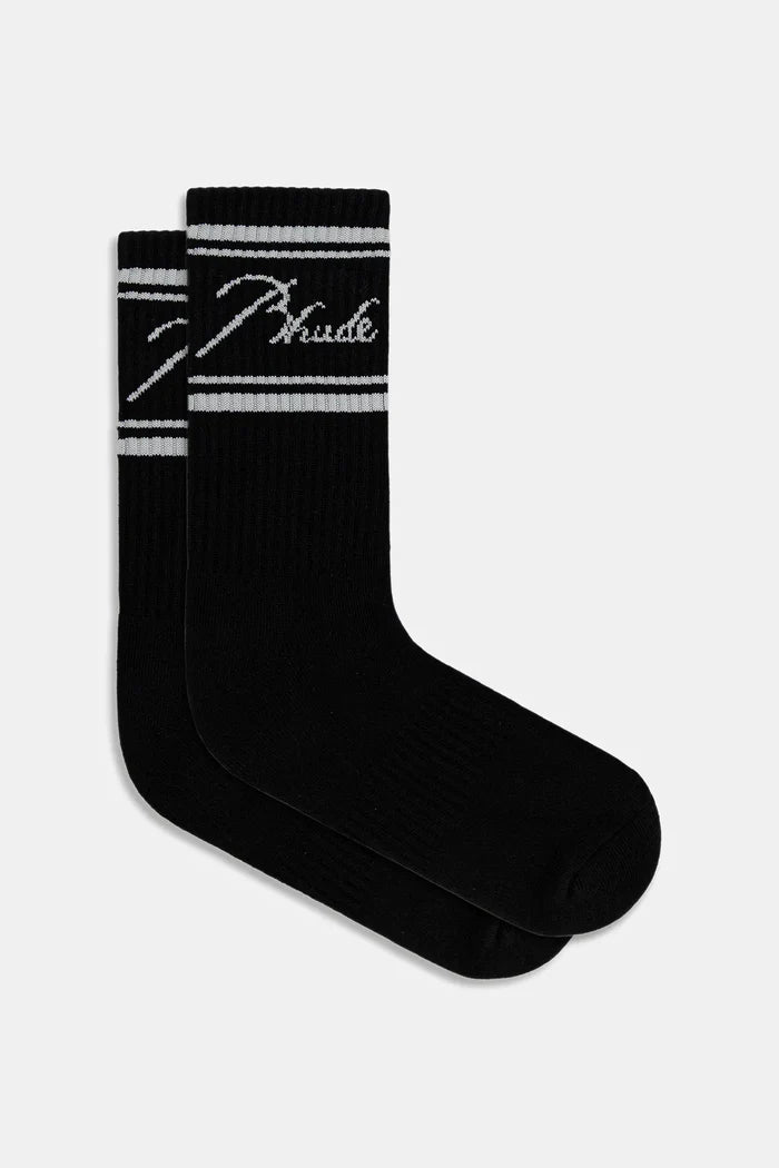 Rhude Script Logo Socks