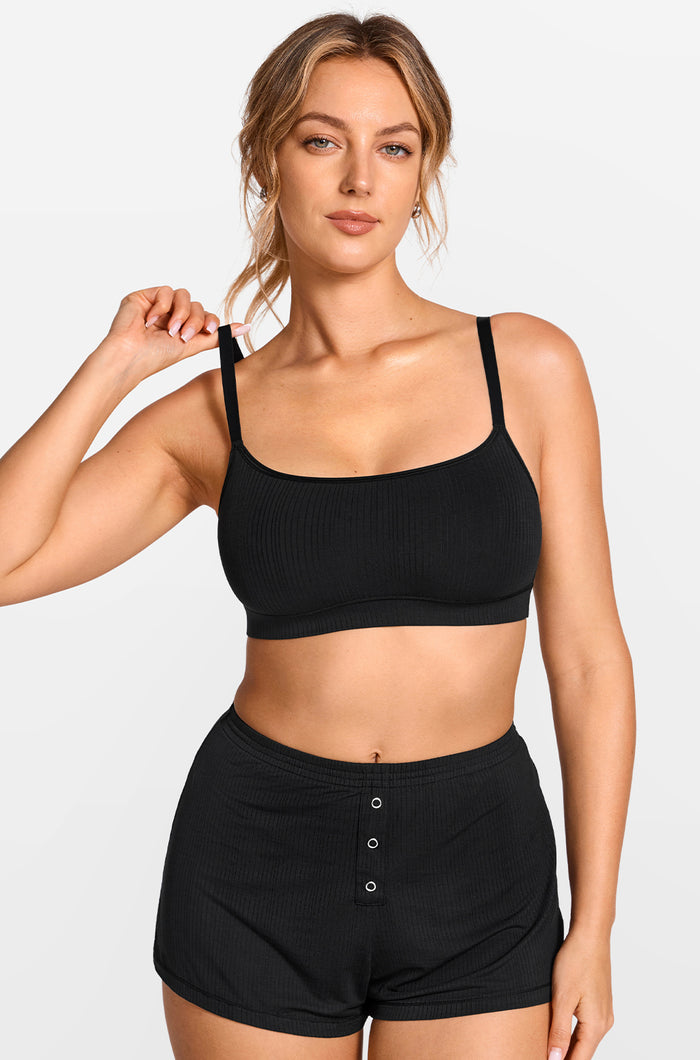Ribbed Pullover Cami Bralette