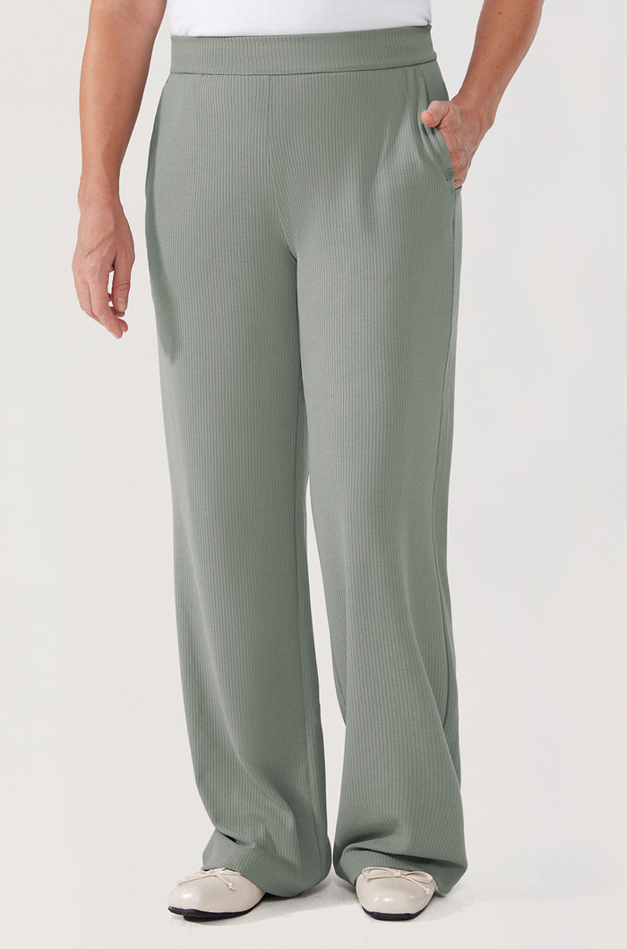 Ribbed Wide Leg Sweatpants 30.5"