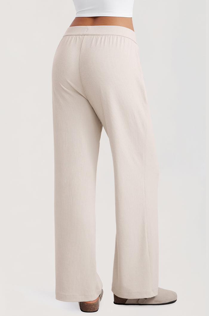 Ribbed Wide Leg Sweatpants 30.5"