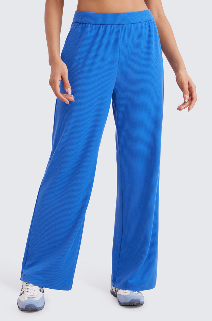 Ribbed Wide Leg Sweatpants 30.5"