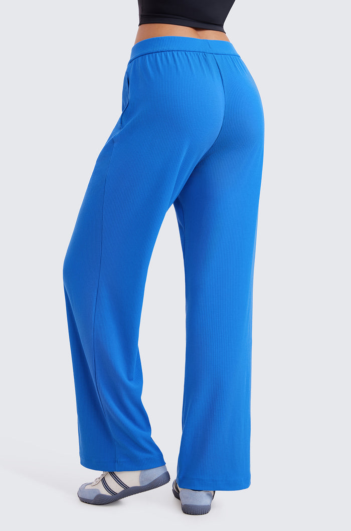 Ribbed Wide Leg Sweatpants 30.5"