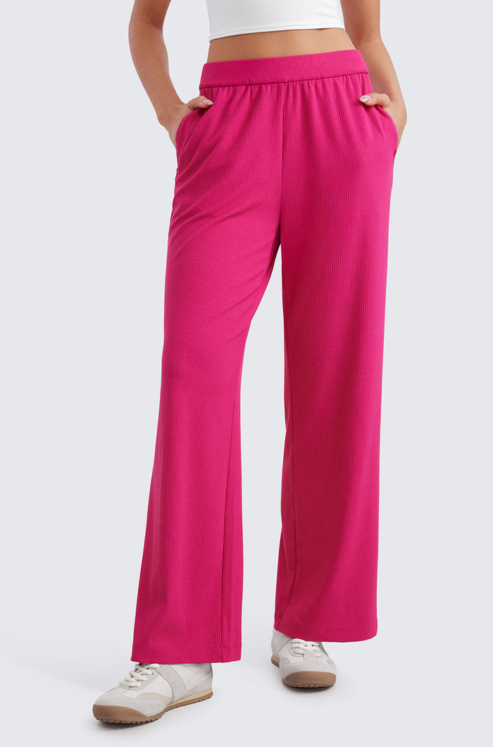 Ribbed Wide Leg Sweatpants 30.5"