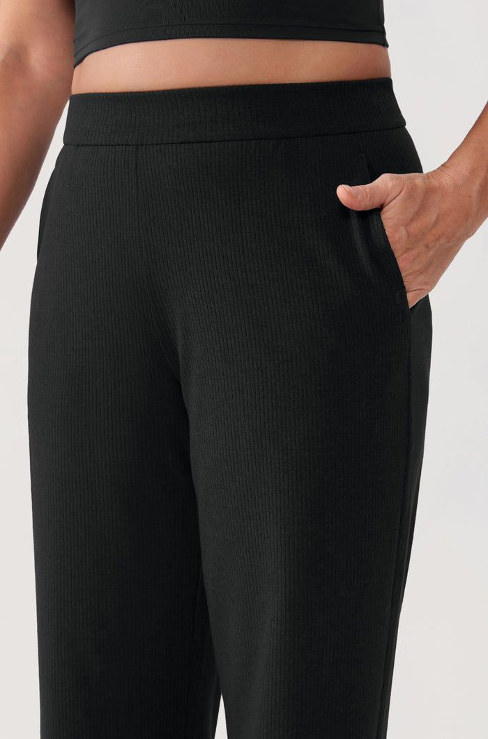 Ribbed Wide Leg Sweatpants 30.5"