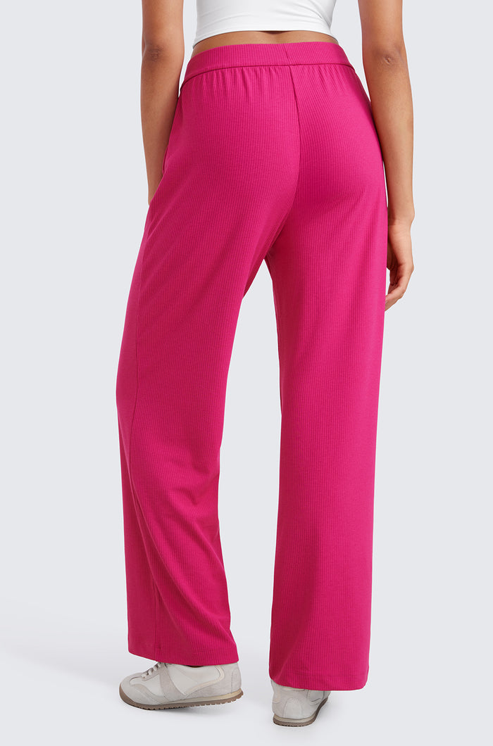 Ribbed Wide Leg Sweatpants 30.5"
