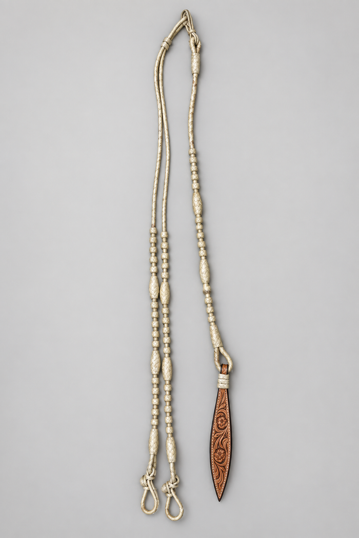 Romal Reins - RR122 - 12 Plait Natural 106"