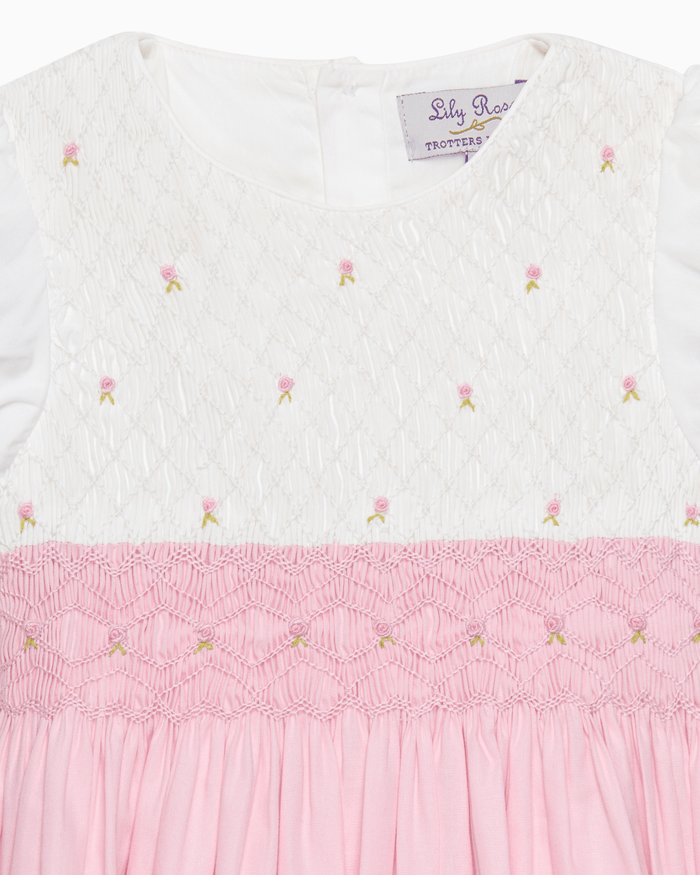 Lily Rose Dress Rose Hand Smocked Dress in Pink