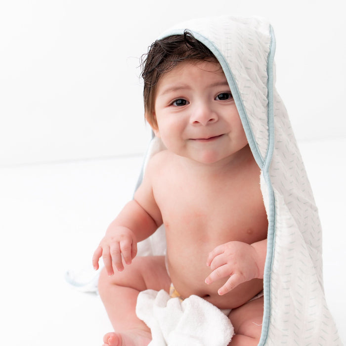 Sage Dash Hooded Towel Set