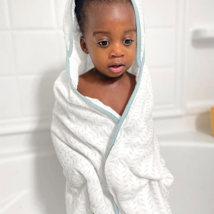 Sage Dash Hooded Towel Set