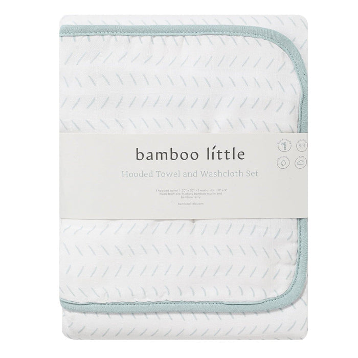 Sage Dash Hooded Towel Set