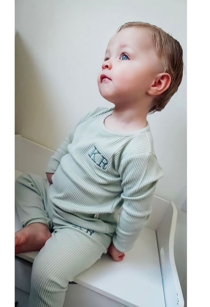 Sage Green Ribbed Tracksuit