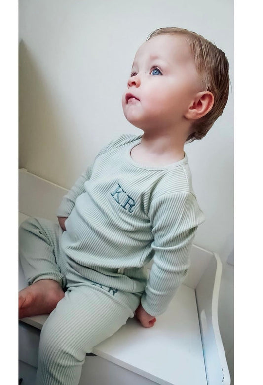 Sage Green Ribbed Tracksuit
