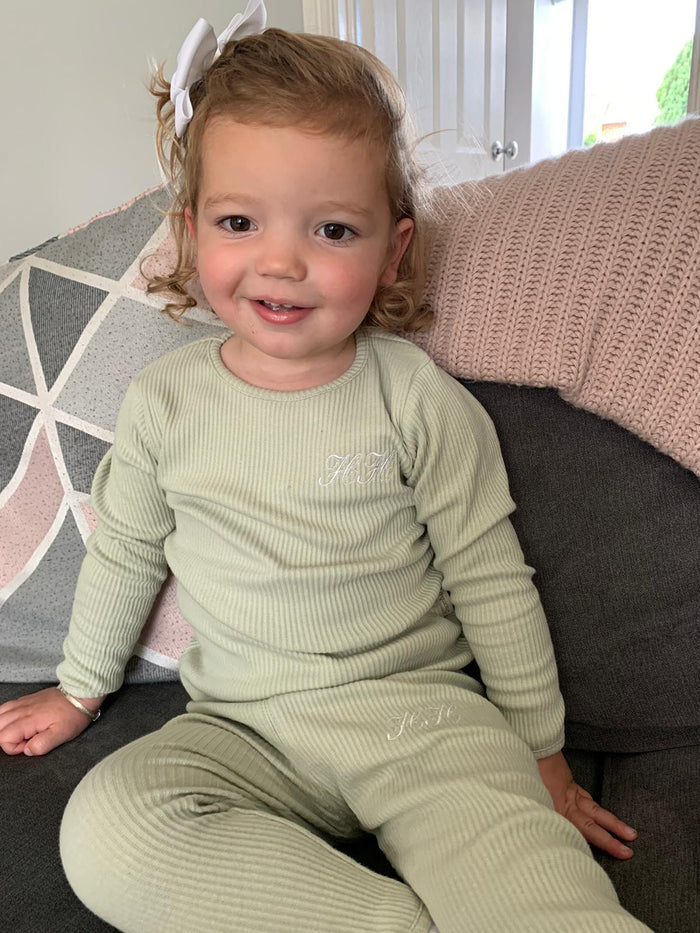 Sage Green Ribbed Tracksuit