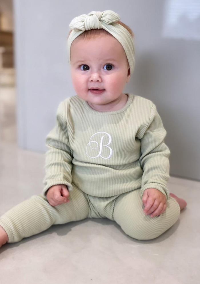 Sage Green Ribbed Tracksuit