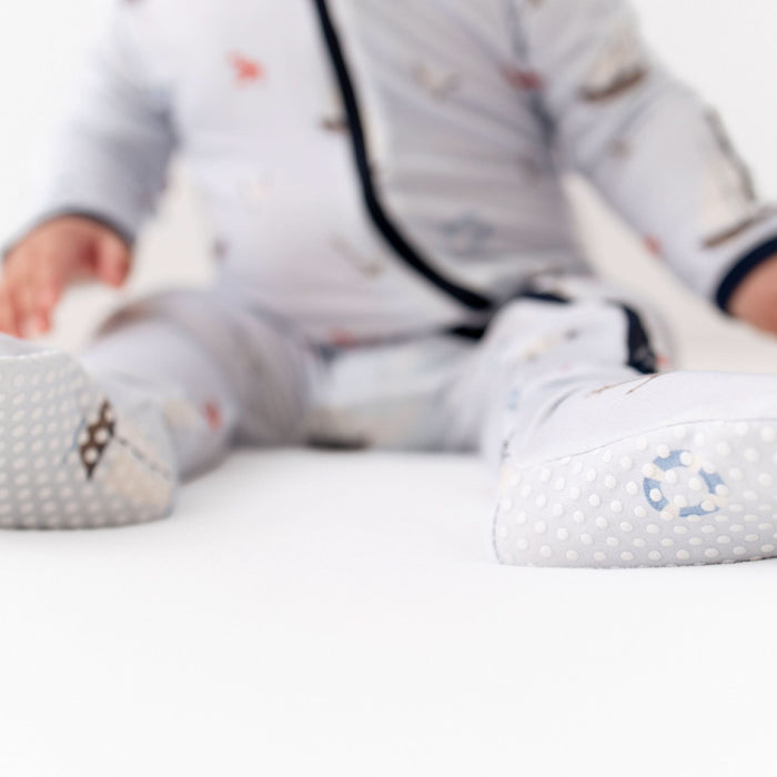 Sailboats Zippered Footie