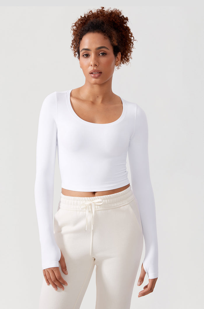 Scoop Neck Cropped Top