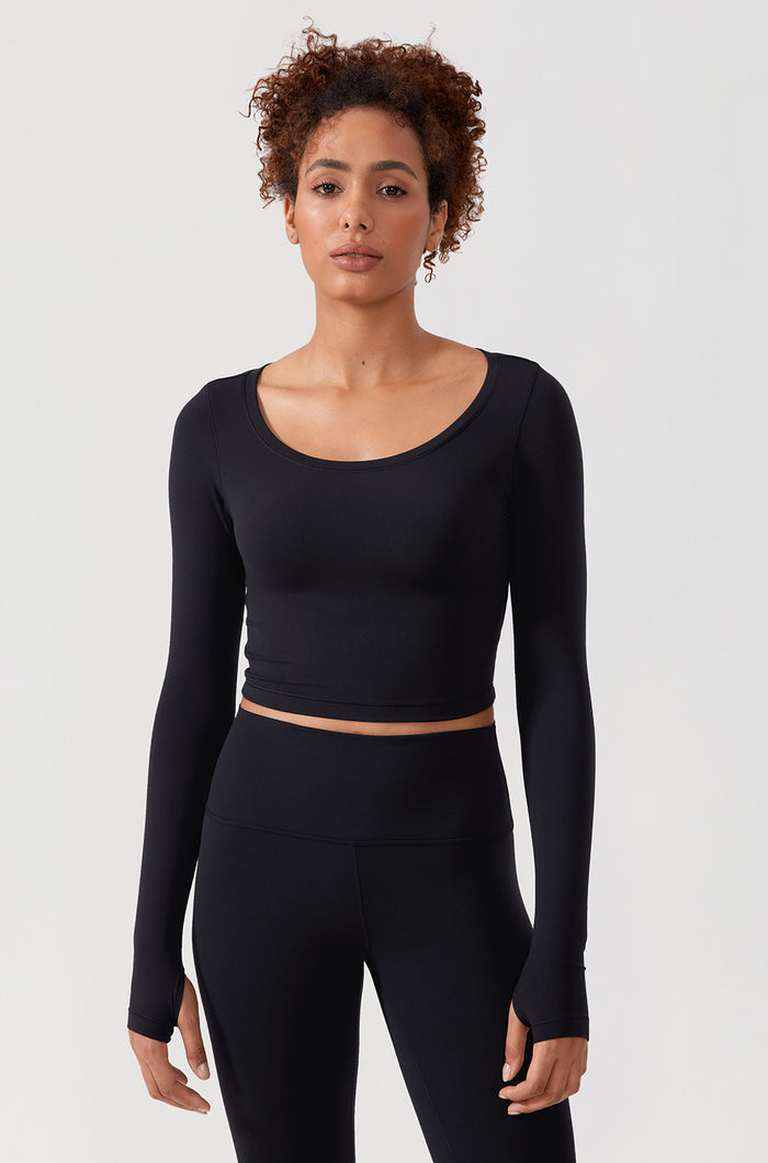 Scoop Neck Cropped Top