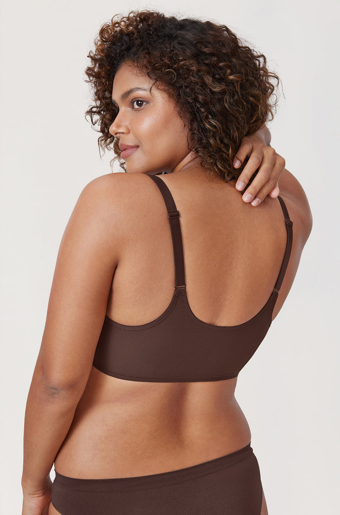 Women's Seamless U-back Front Closure Bra Hazelnut