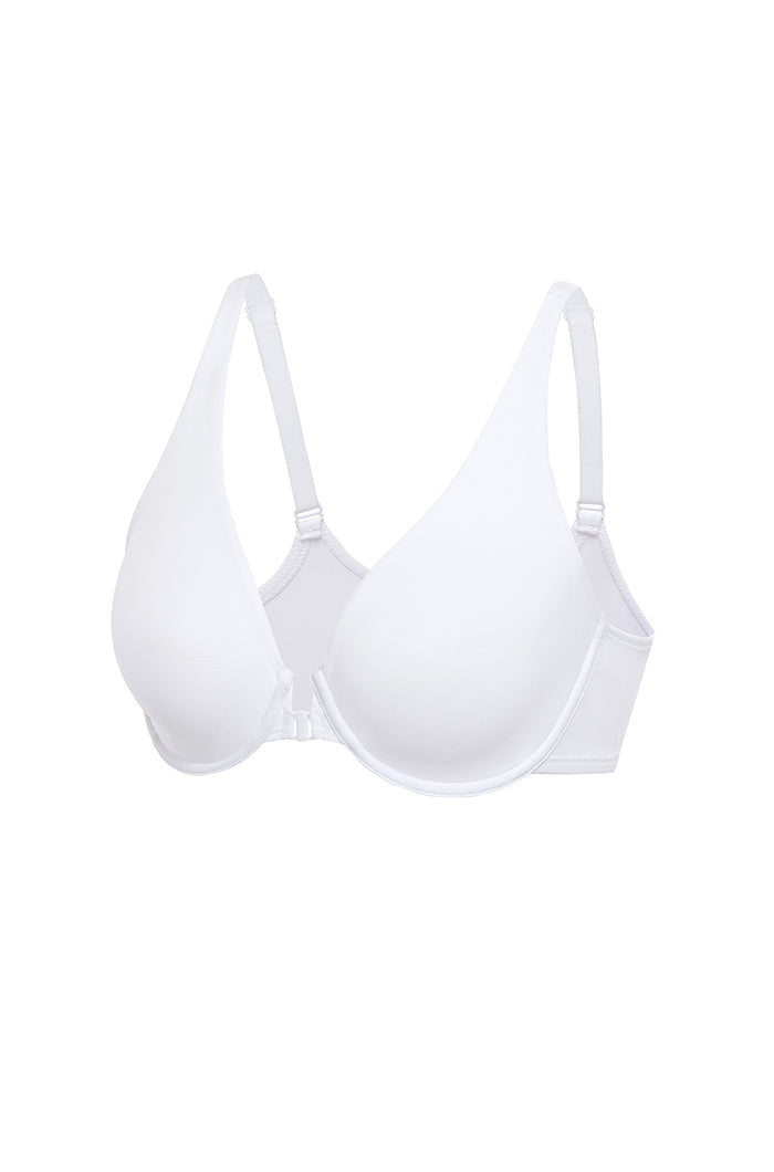 Women's Seamless U-back Front Closure Bra White