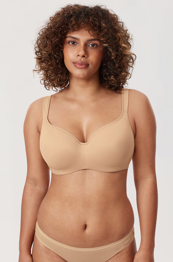 Women's Seamless Underwire Bra Warm Beige