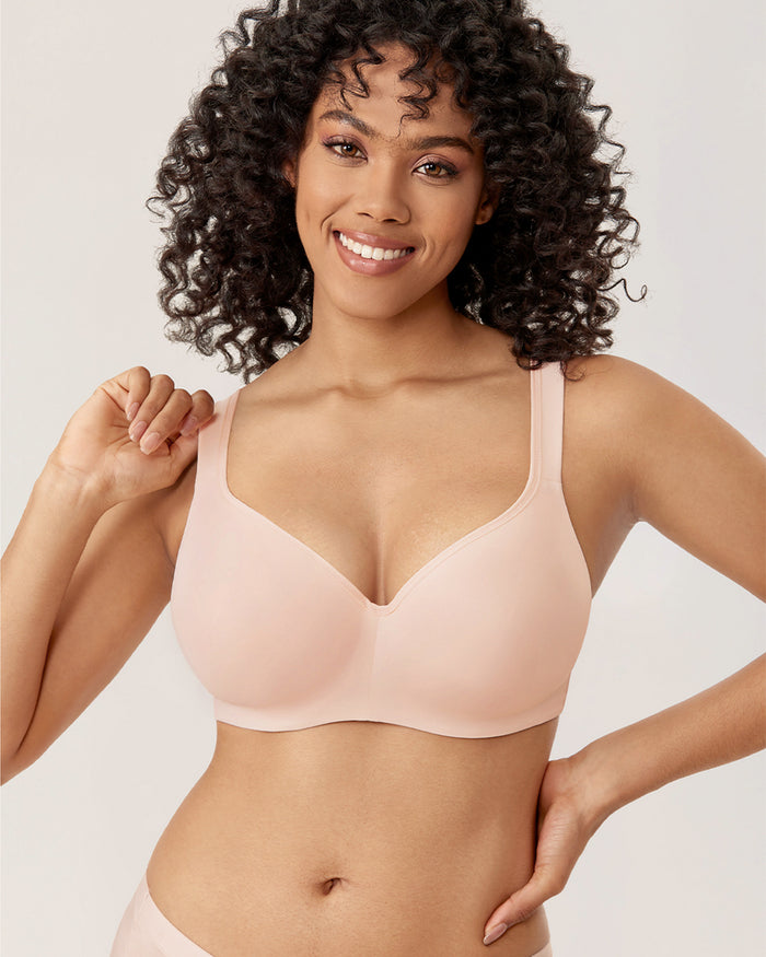 Women's Seamless Underwire Bra Apricot Pink