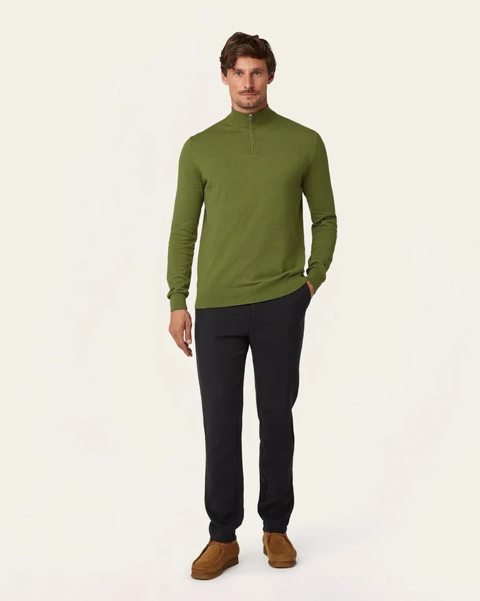 Seawool Half Zip Olive