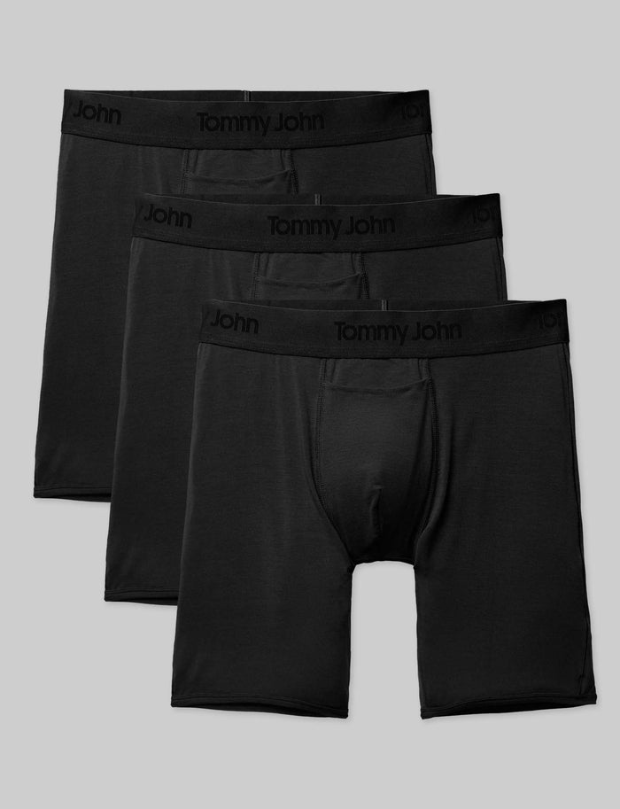 Second Skin Boxer Brief 8" (3-Pack)::Black