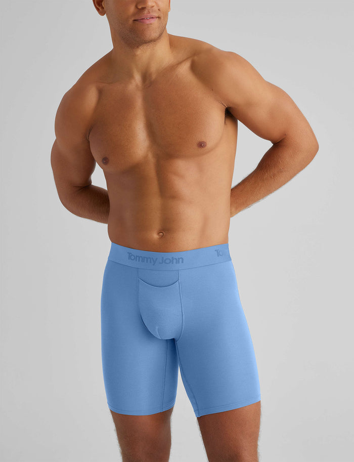 Second Skin Boxer Brief 8"::Della Robbia Blue