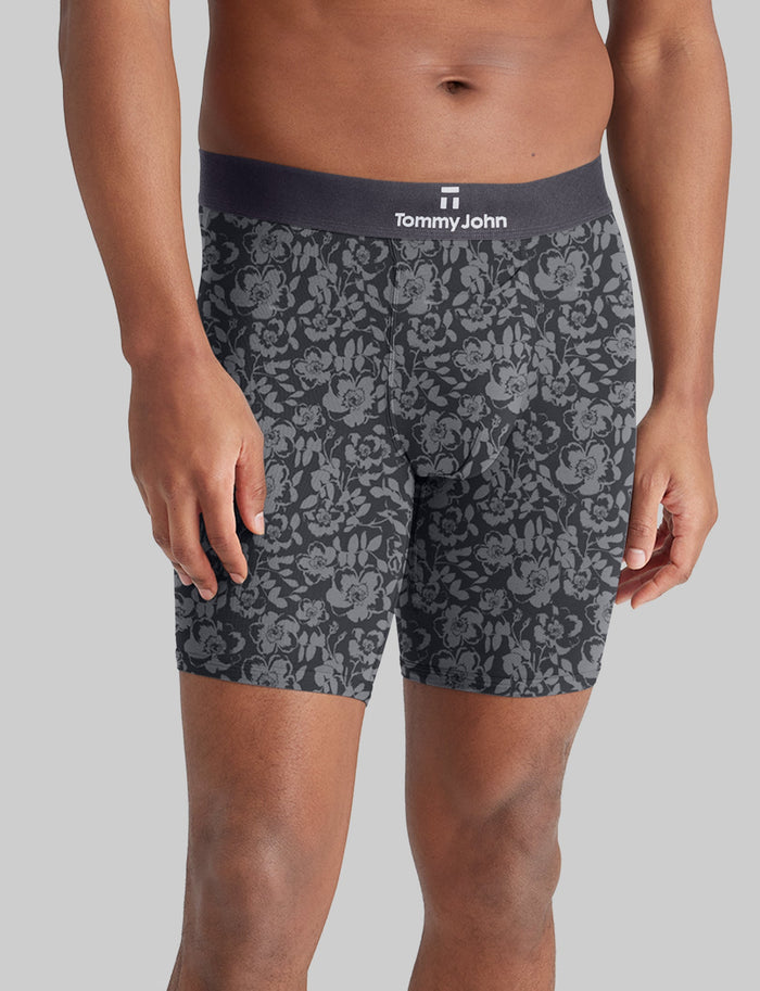 Second Skin Boxer Brief 8"::Grey Etched Bud