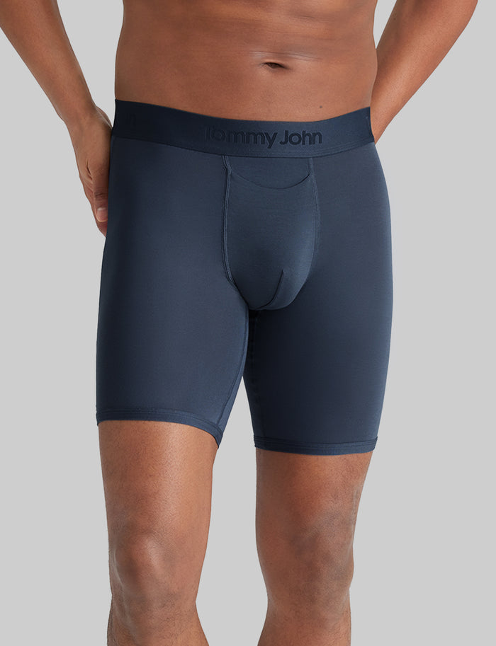 Second Skin Boxer Brief 8"::Dress Blues