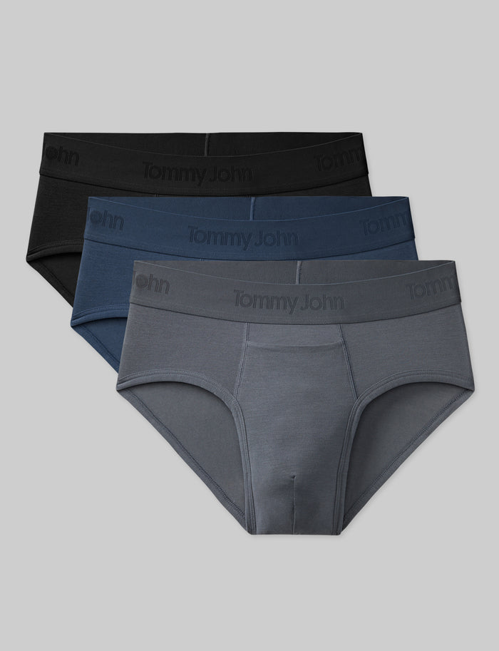 Second Skin Brief (3-Pack)::Black/Dress Blues/Turbulence