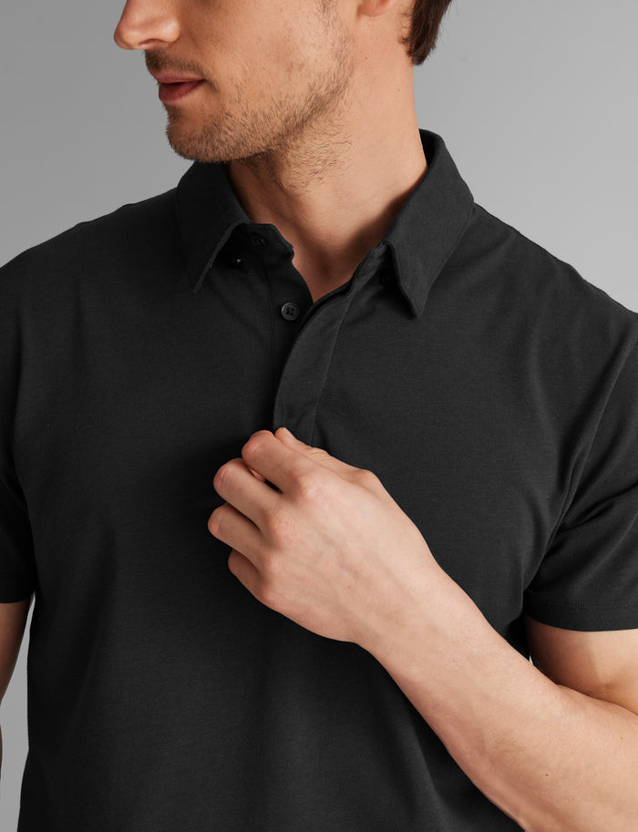Second Skin Comfort Polo::Black