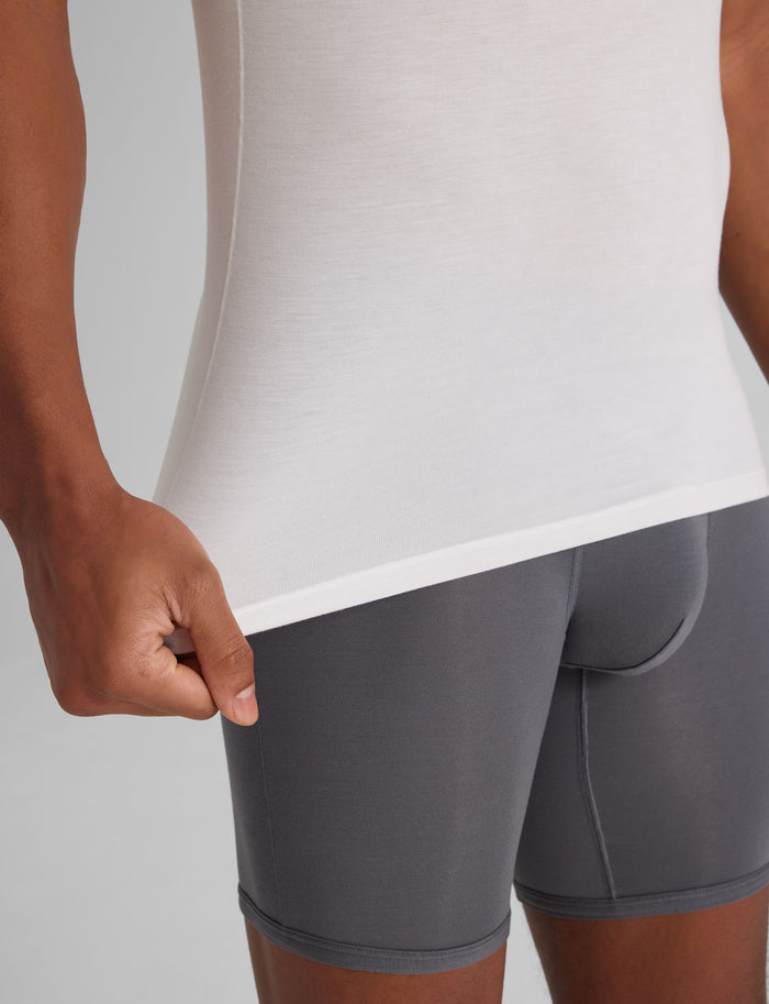 Second Skin Crew Neck Stay-Tucked Undershirt (3-Pack)::White