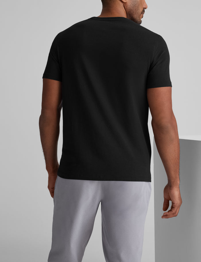 Second Skin Crew Neck Tee (3-Pack)::Black/White/Dress Blues
