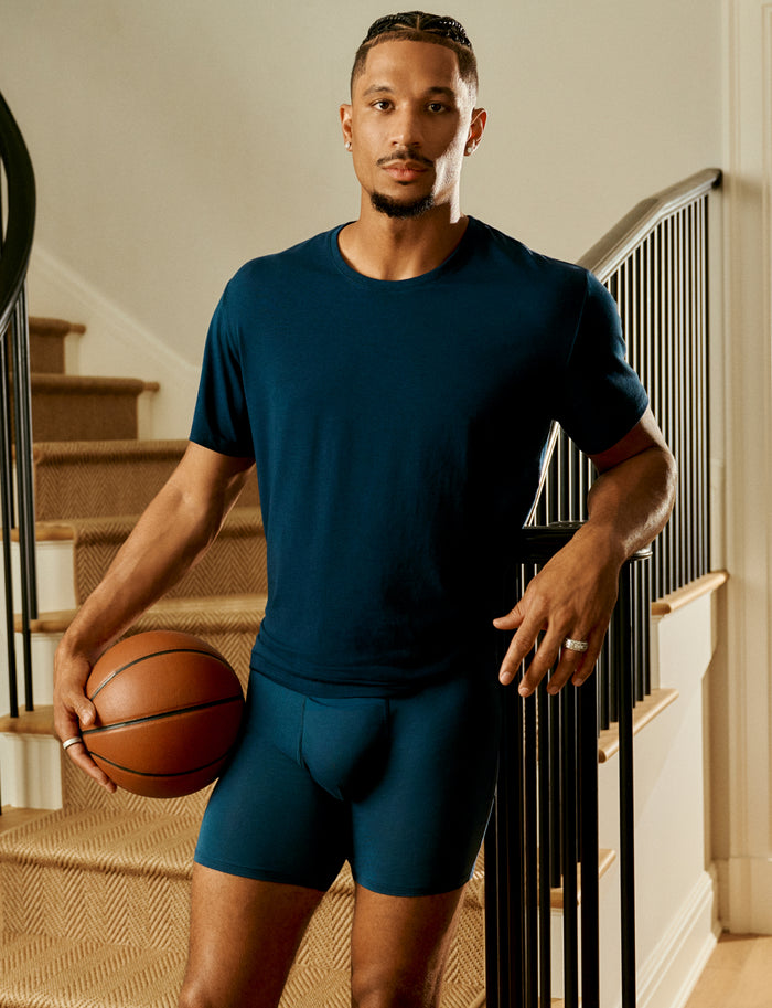 Second Skin Crew Neck Tee (3-Pack)::Black/White/Dress Blues