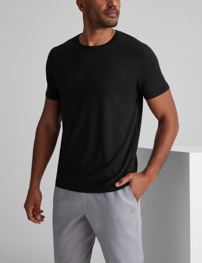 Second Skin Crew Neck Tee::Black
