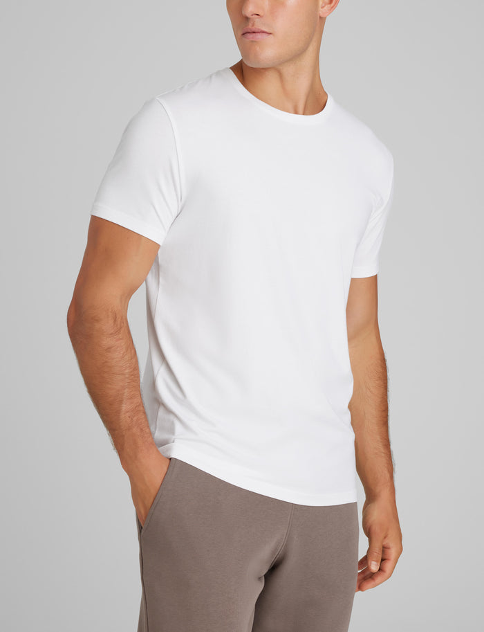 Second Skin Crew Neck Tee::White