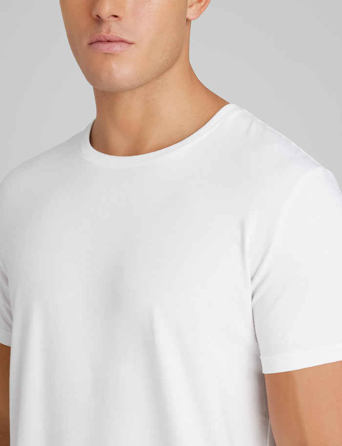 Second Skin Crew Neck Tee::White