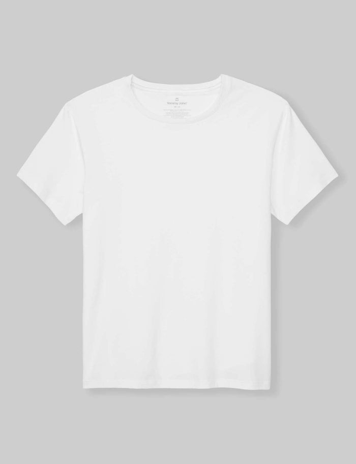 Second Skin Crew Neck Tee::White::Swatch