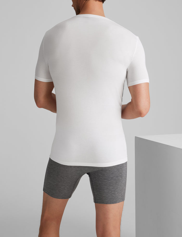 Second Skin Deep V-Neck Stay-Tucked Undershirt (6-Pack)::White