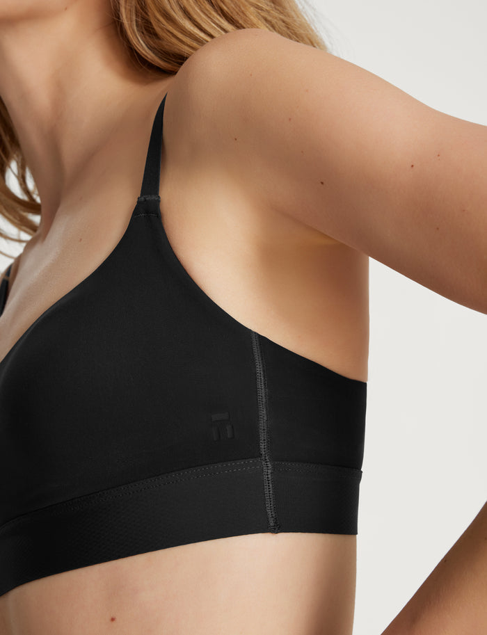 Second Skin Scoop Bralette::Black