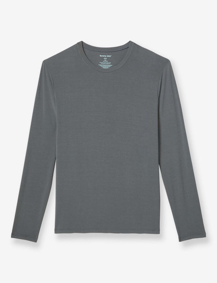 Second Skin Long Sleeve Sleep Tee::Turbulence Grey::Swatch