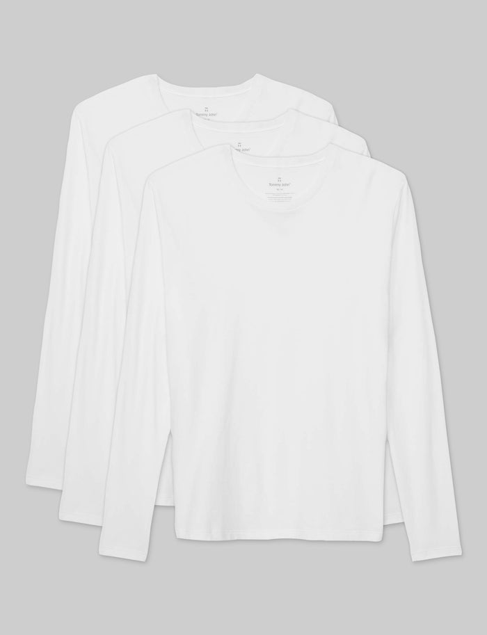 Second Skin Long Sleeve Tee (3-Pack)::White