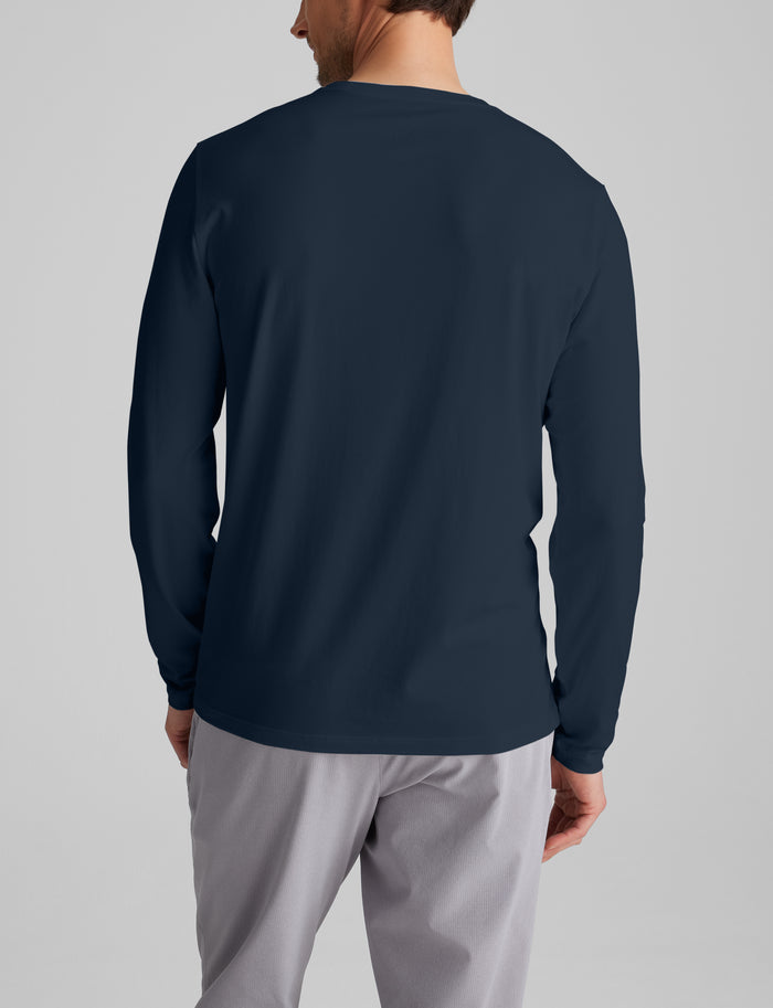 Second Skin Long Sleeve Tee (3-Pack)::Black/Dress Blues/White
