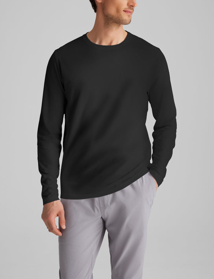Second Skin Long Sleeve Tee::Black