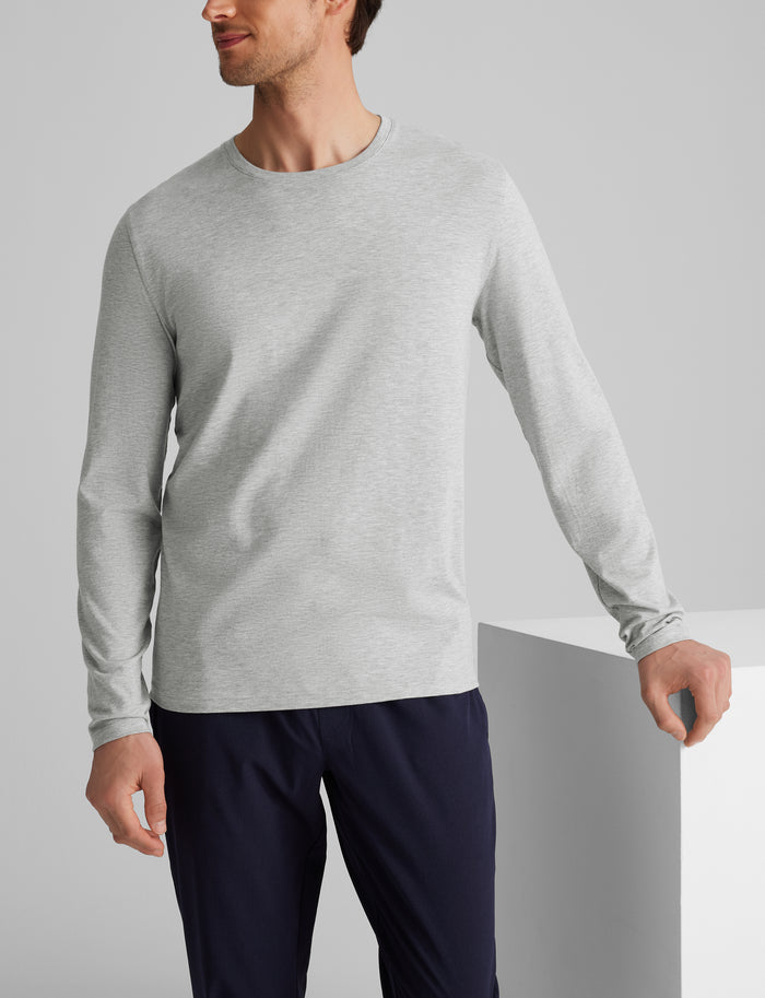 Second Skin Long Sleeve Tee::Heather Grey